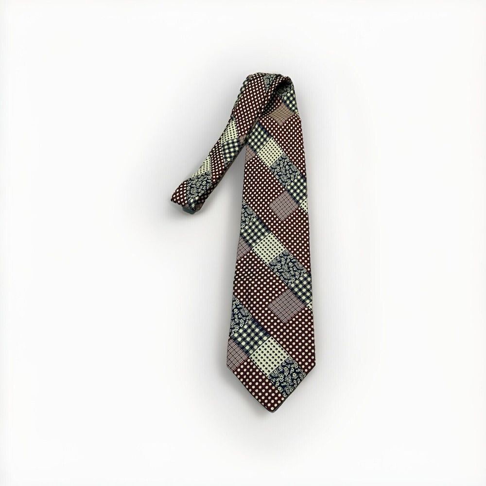 Vintage Slazenger After Golf Men's 3.5" Tie‎ Plaid Multicolor Rare